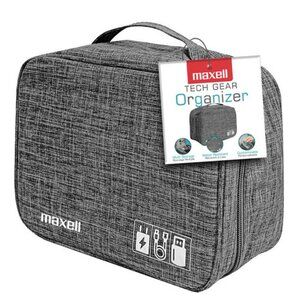 Maxell Gray Travel Tech Organizer Carry Case Perfect for Travel New With Tags